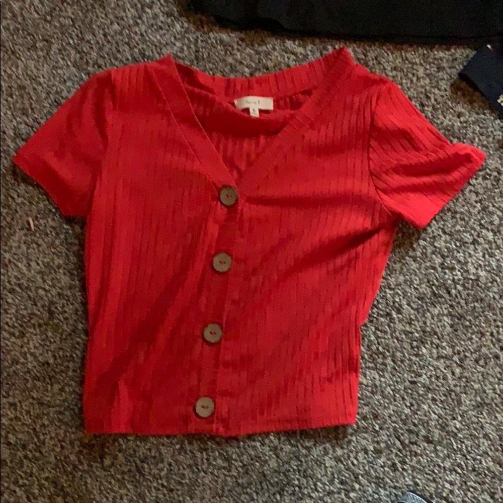 Red crop top